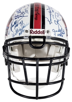 Football Hall of Famers Multi Signed Hall of Fame Full Sized Helmet With 26 Signatures (JSA)